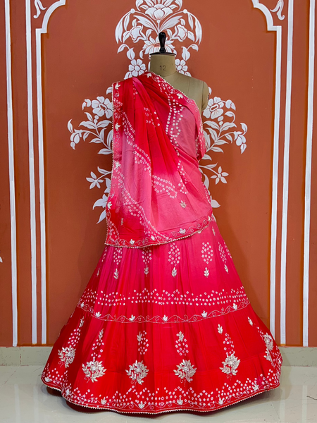 AARI GOTA PATTI CHINON BHANDEJ LEHENGA