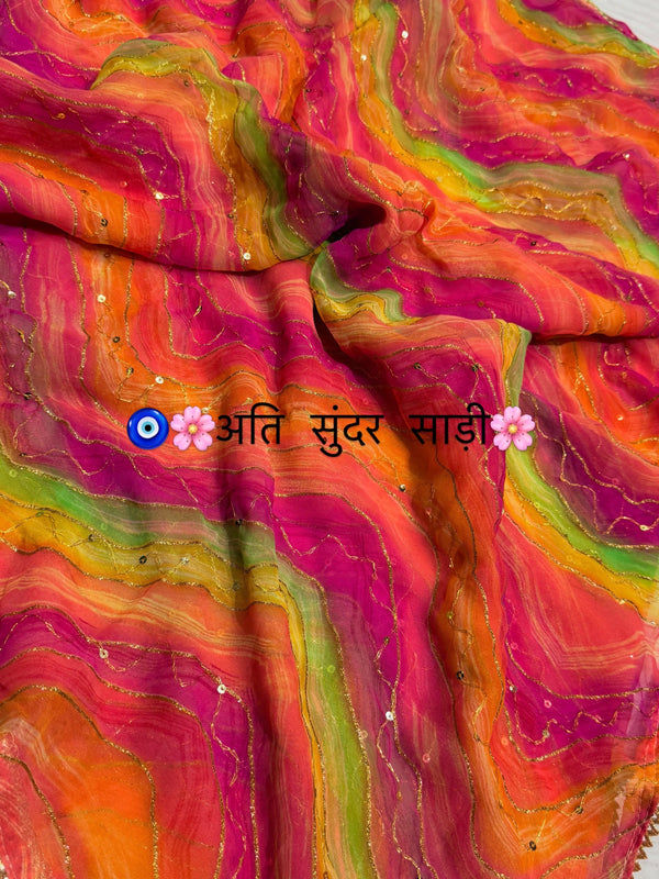 Leheriya Saree