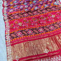 Ajrak Silk Saree