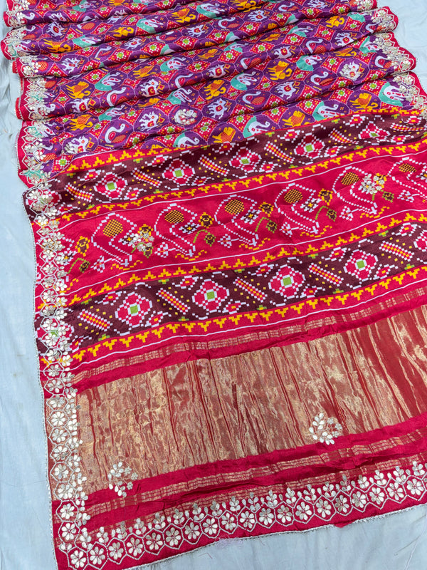Ajrak Silk Saree