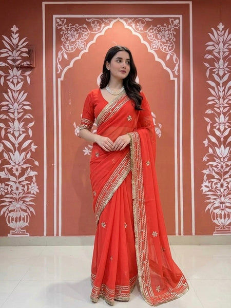 Kacha Gota Saree