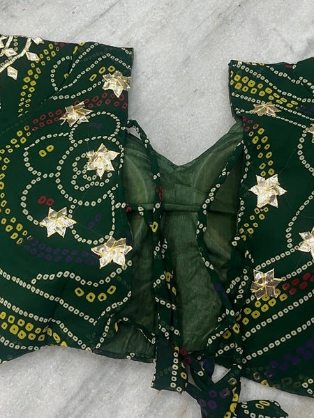 Aangi Bandhej Georgette Blouse