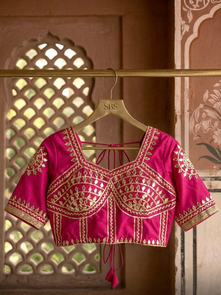 Gota Patti Gazi Silk Blouse