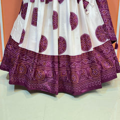 TUSSAR SILK GUJRATI BOOTA LEHENGA
