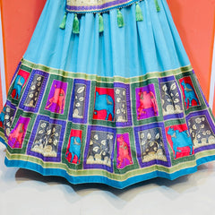 TUSSAR SILK GUJRATI LEHENGA