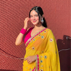 Flower Gota Patti Saree