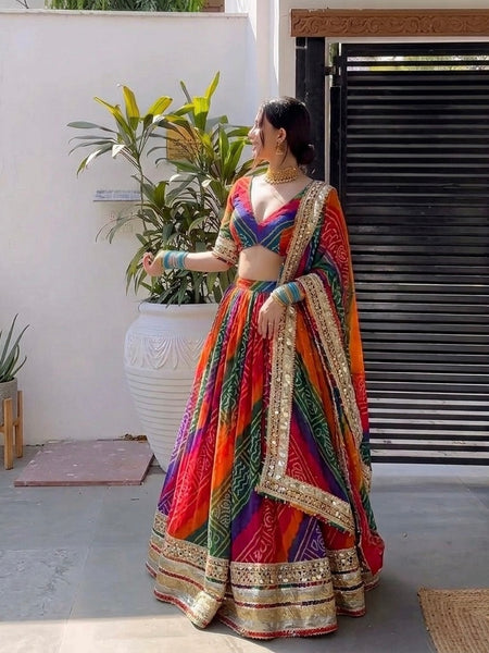 Bandhej Lehenga