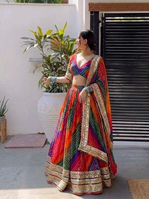Bandhej Lehenga