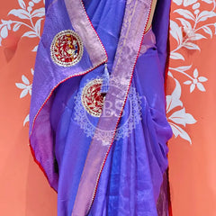 13 BOOTA PURE RUSSIAN SILK ZARI PATCHWORK GOTA PATTI SAREE