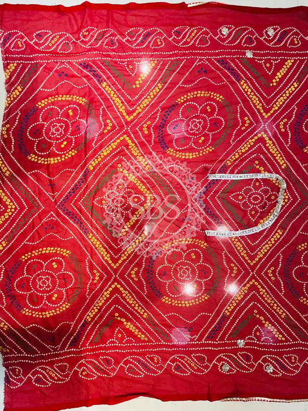 13 BOOTA PURE RUSSIAN SILK ZARI PATCHWORK GOTA PATTI SAREE