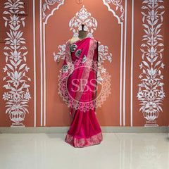 13 BOOTA PURE RUSSIAN SILK ZARI PATCHWORK GOTA PATTI SAREE