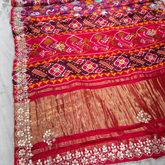 Ajrak Silk Saree