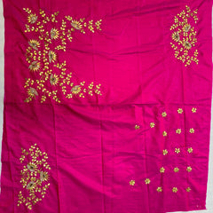 UNSTITCHED SILK GOTA PATTI HANDWORK BLOUSE
