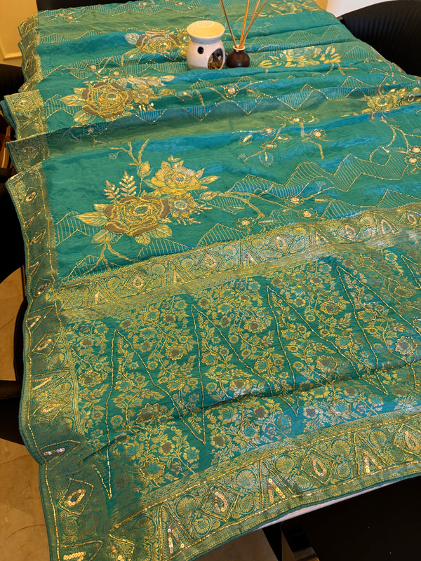 Pure Khaddi Georgette Saree