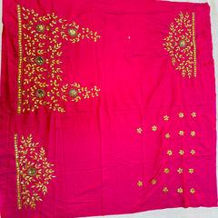 UNSTITCHED SILK GOTA PATTI HANDWORK BLOUSE