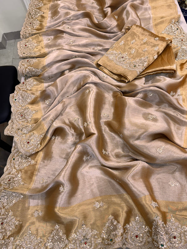 Kanjiwaram Gemstone Saree