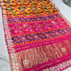 Ajrak Silk Saree