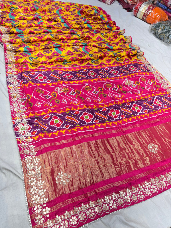 Ajrak Silk Saree