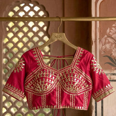 Gota Patti Gazi Silk Blouse