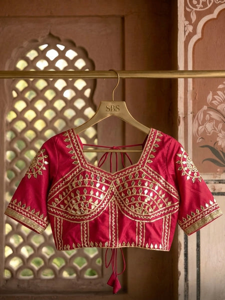 Gota Patti Gazi Silk Blouse