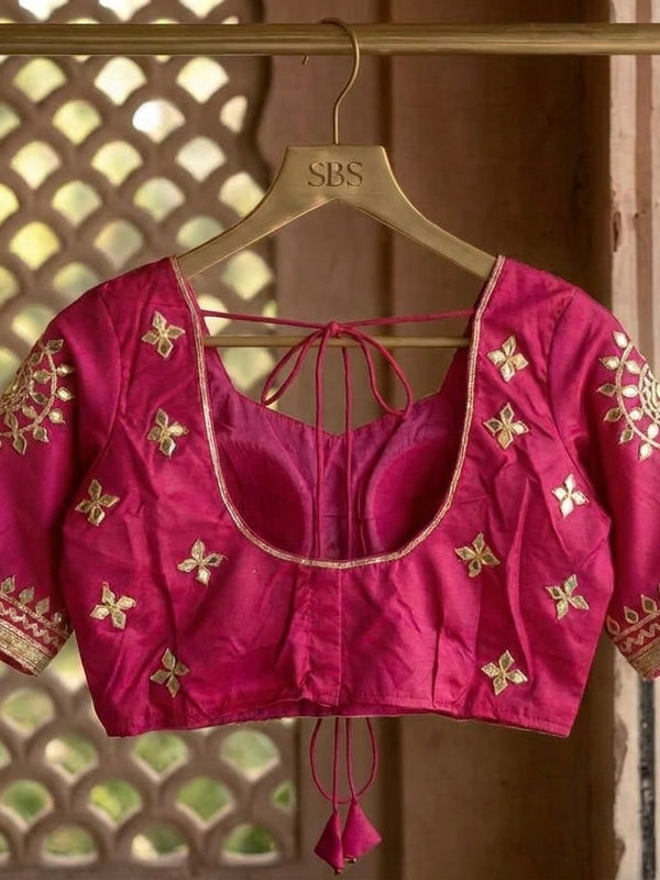 Gota Patti Gazi Silk Blouse