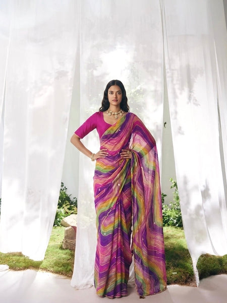 Leheriya Saree