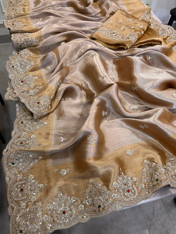 Kanjiwaram Gemstone Saree