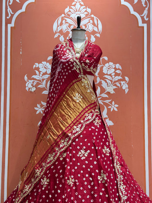 Modal Gajji Bandhej Lehenga