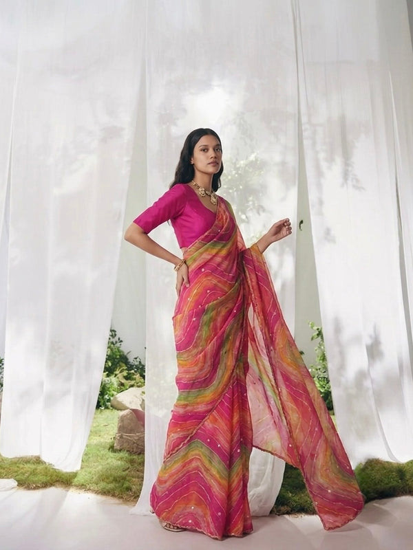 Leheriya Saree