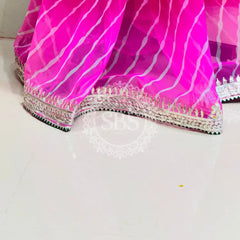 30 GM ROYAL GEORGETTE LEHERIYA GOTA PATTI SAREE