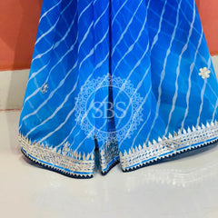 30 GM ROYAL GEORGETTE LEHERIYA GOTA PATTI SAREE