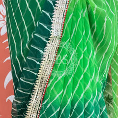30 GM ROYAL GEORGETTE LEHERIYA GOTA PATTI SAREE