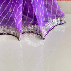 30 GM ROYAL GEORGETTE LEHERIYA GOTA PATTI SAREE