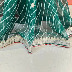 30 GM ROYAL GEORGETTE LEHERIYA GOTA PATTI SAREE