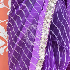 30 GM ROYAL GEORGETTE LEHERIYA GOTA PATTI SAREE