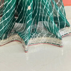 30 GM ROYAL GEORGETTE LEHERIYA GOTA PATTI SAREE