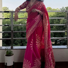 Satin Gajji Saree
