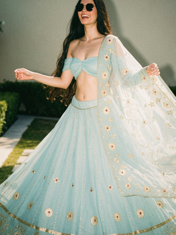 Pure Organza Lehenga Set