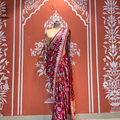 Ajrak Silk Saree