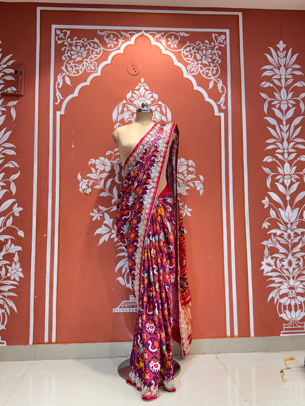 Ajrak Silk Saree