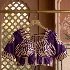 Gota Patti Gazi Silk Blouse