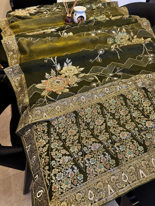 Pure Khaddi Georgette Saree