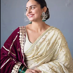 Pure Golden Tissue Gota Patti Saree