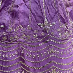 PURE COSMOS TISSUE HANDWORK GOTA PATTI LEHENGA