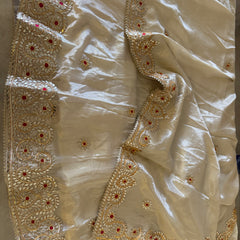 Pure tissue lehenga with kacchi Patti hand work .