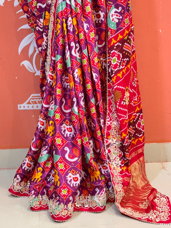 Ajrak Silk Saree