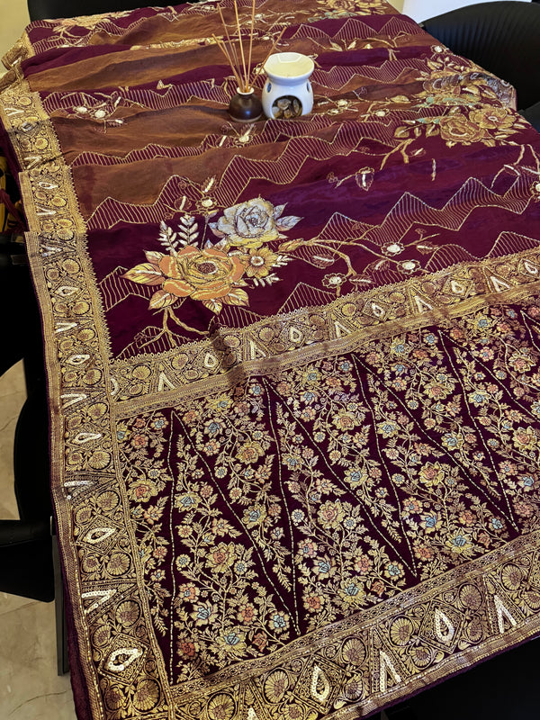 Pure Khaddi Georgette Saree