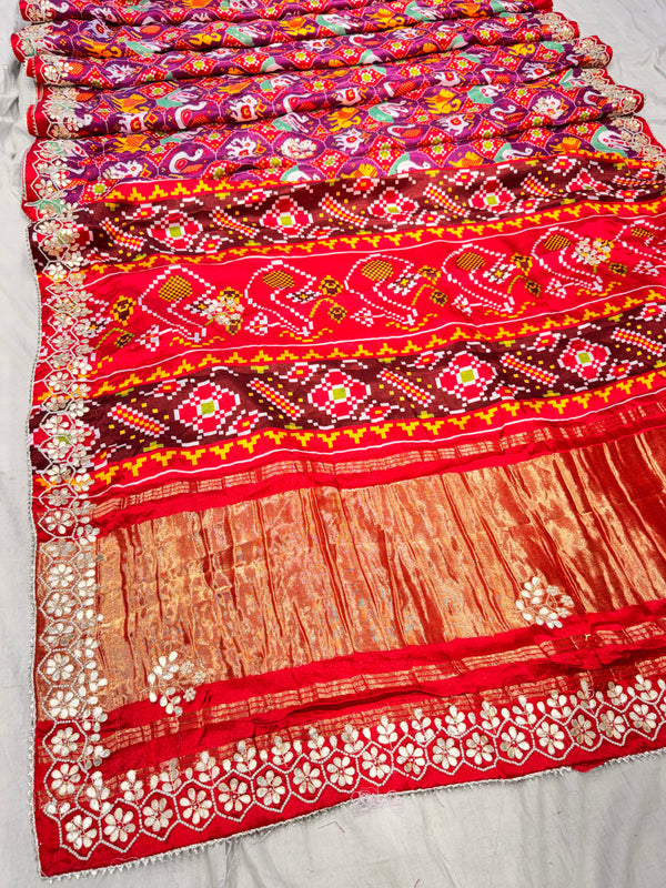 Ajrak Silk Saree