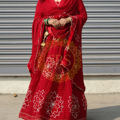 PURE JAIPURI GEORGETTE GOTA LEHENGA