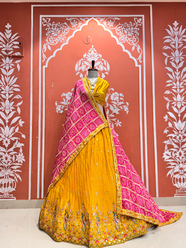CHINON EMBROIDERY PEACOCK LEHENGA